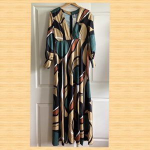 OC Order Plus Long Sleeve Maxi Dress  NWT Size Small